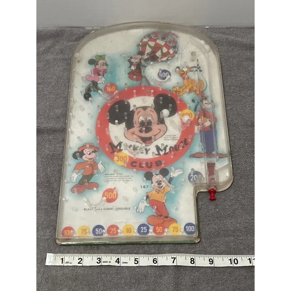 Vintage Wolverine Toy‎ Mickey Mouse Club Pinball Bagatelle Game Disney Tin Toy
